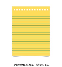 Lined Paper Shadow On Blank Background Stock Vector (royalty Free 