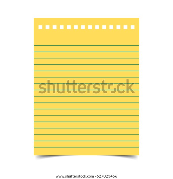 Lined Paper Shadow On Blank Background Stock Vector (Royalty Free ...