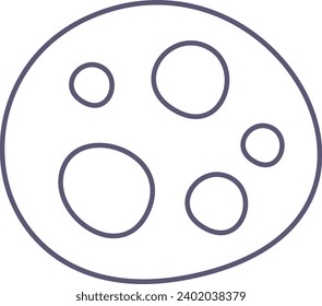 Lined Planet Icon Vector Illustration