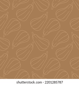 Lined pumpkins seamless pattern. Vector pattern.