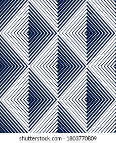 Lined rhombuses vector seamless pattern, repeating tiles wallpaper background.