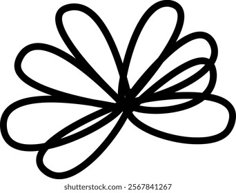 Lined Ribbon Bow Vector Illustration