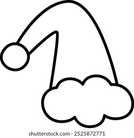 Ilustração de vetor de chapéu de Santa forrado