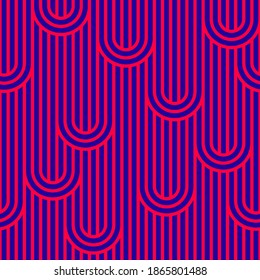 Lined Seamless Vector Pattern With Twisted Lines, Geometric Abstract Background, Stripy Net, Optical Maze, Web Network.