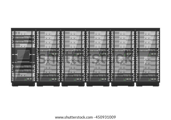 Lined Server Rack Cabinet Stock Vector (Royalty Free) 450931009 ...