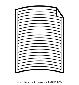 lined sheet of paper icon image 