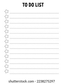 Lined sheet template. Handwriting paper. For diary, planner, checklist, wish list. Vector illustration isolated on white background.