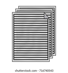 lined sheets of paper icon image