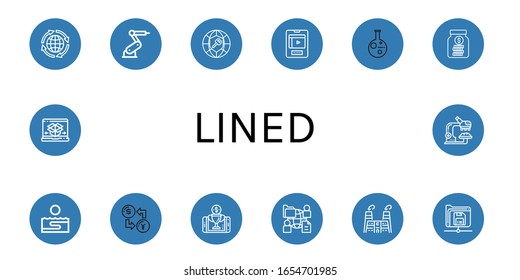 lined simple icons set. Contains such icons as Global, Industrial robot, Entertainment, Research, Savings, Thalassotherapy, Exchange, Reward, can be used for web, mobile and logo