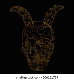 lined  skull design