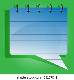 Lined spiral notepad list