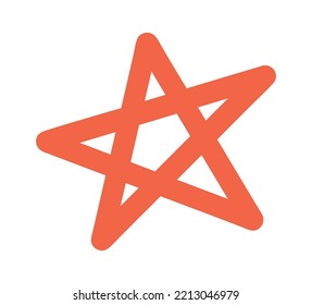 Lined star icon. Vector illustration