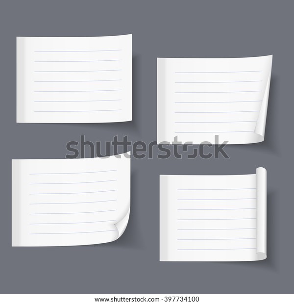 white lined post it notes