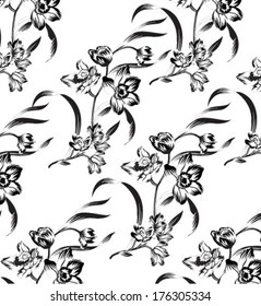 lined vector illustration with a bouquet .