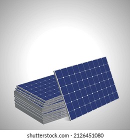 Lined up vector solar panels.