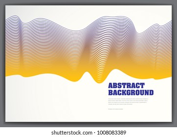 Lined vector wave background fluid flow. 3d dynamic stripes motion art. Lined texture, dynamic surface, curve lines, flow shape.