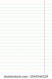 Lined vertical page. Paper for school or bullet journal. Texture background. Notebook sheet with grid. Graph style design. Vector illustration.