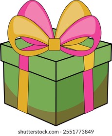 Lined Vibrant Christmas Boxes Illustration