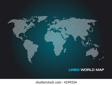 Lined World Map