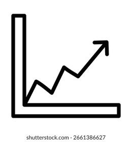 LineGraph Vector Line icon Design