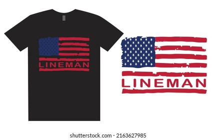 Lineman 4th Of July Design