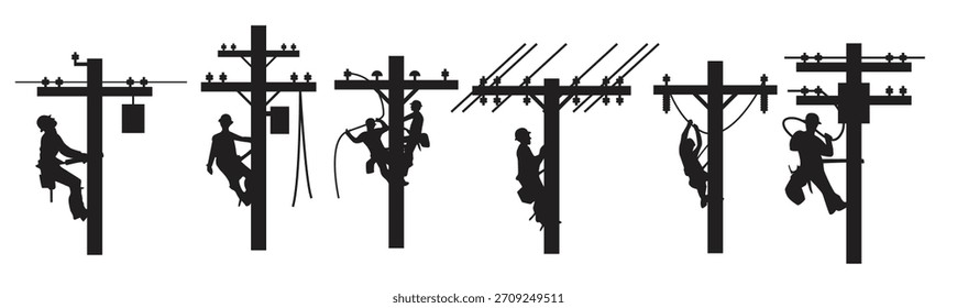 Lineman Silhouette Vektorgrafik