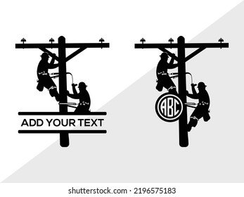 Lineman SVG Printable Vector Illustration