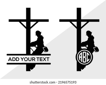 Lineman SVG Printable Vector Illustration