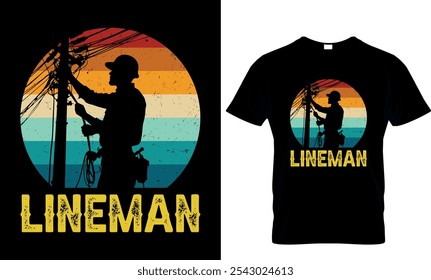 lineman t- shirt design template