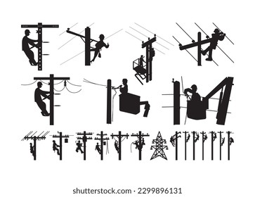 Lineman vector For Print, Lineman Clipart, Lineman vector Illustration