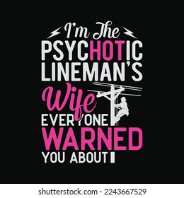 Lineman Wife Hot Funny Electrical Lineworker