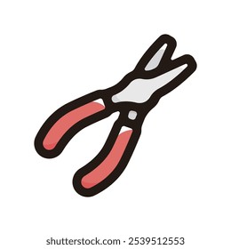 Lineman's pliers outline icon for graphic design, apps and websites