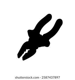 Lineman's Pliers silhouette vector icon sign symbol illustration design.