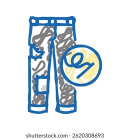 linen cleaning laundry wash doodle icon sketch vector. linen cleaning laundry wash sign. isolated symbol illustration