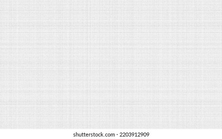 Linen fabric. Canvas woven background. White cloth closeup for design print. Cotton texture. Pattern weaves. Monochrome interlace. Abstract wicker structure. Weaving backdrop. Vector illustration