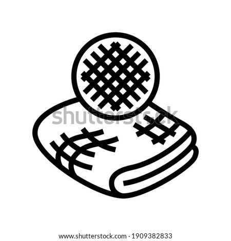 linen fabric line icon vector. linen fabric sign. isolated contour symbol black illustration