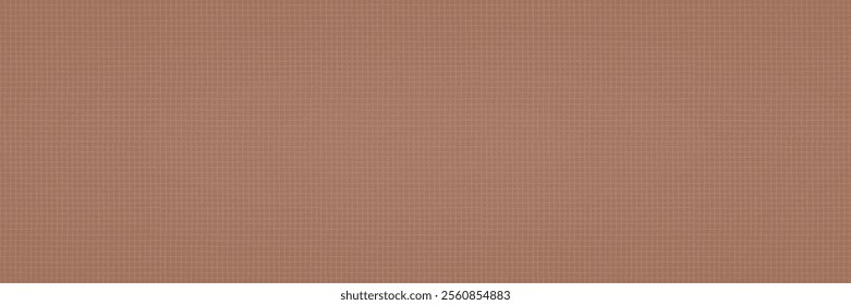 Linen fabric texture. Warm earthy brown color. Rectangular vector illustration. Grid. Cell. Use as background, wallpaper, packaging, overlay on any base, for decoration and design, etc. Eps10