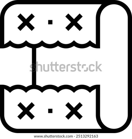 linen icon. Thin linear style design isolated on white background