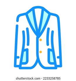 linen jacket outerwear female color icon vector. linen jacket outerwear female sign. isolated symbol illustration