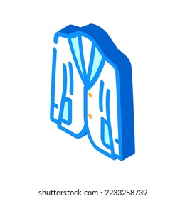 linen jacket outerwear female isometric icon vector. linen jacket outerwear female sign. isolated symbol illustration