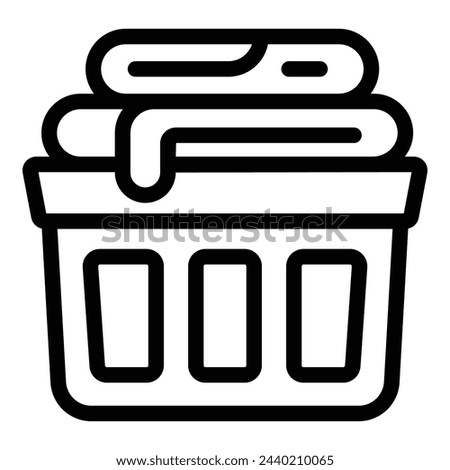 Linen laundry icon outline vector. Laundromat tool. Fabric washing household