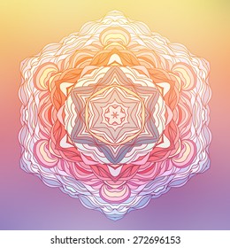 Linen ornamental mandala