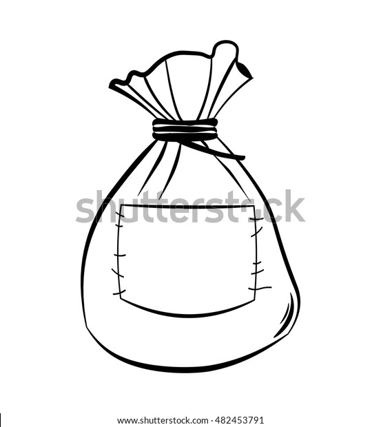 Linen Pouch Flour Bag Illustration Canvas Stock Vector (Royalty Free