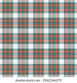 Linen seamless plaid check, geometrical tartan fabric texture. Birthday card background textile pattern vector in cyan and white colors palette.