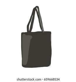 Linen shopping bag, sketch for your design