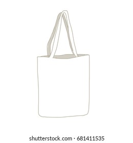 Linen shopping bag, sketch for your design