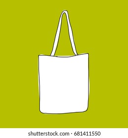 Linen shopping bag, sketch for your design