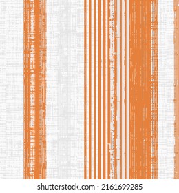 Linen texture background with broken stripe. Organic irregular striped seamless pattern. Modern plain 2 tone spring textile for home decor. Farmhouse scandi style rustic vector  all over print.