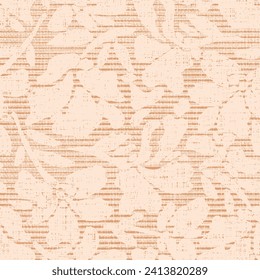 Linen Texture Background printed with leafs Natural Seamless Pattern. Weaved Fabric for Wallpaper, Cloth Packaging, curtain, duvet cover, pillow, digital print pattern design