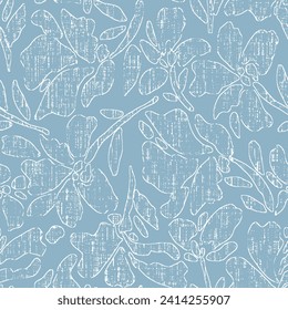 Linen Texture Background printed with leafs Natural Seamless Pattern. Weaved Fabric for Wallpaper, Cloth Packaging, curtain, duvet cover, pillow, digital print pattern design